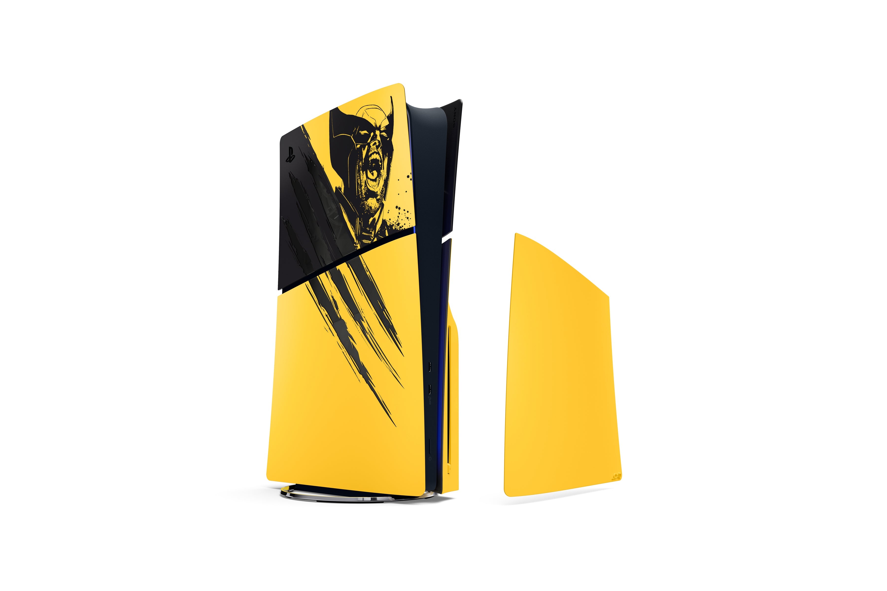Ps5 Konsolcover  Slim   Wolverine Yellow  Konsol Tilbehør Geekd Dk