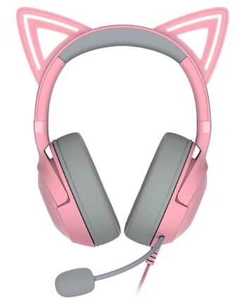 Razer   Kraken Kitty V2 Quartz   Kablet Gaming Headset Med Katteører Geekd Dk