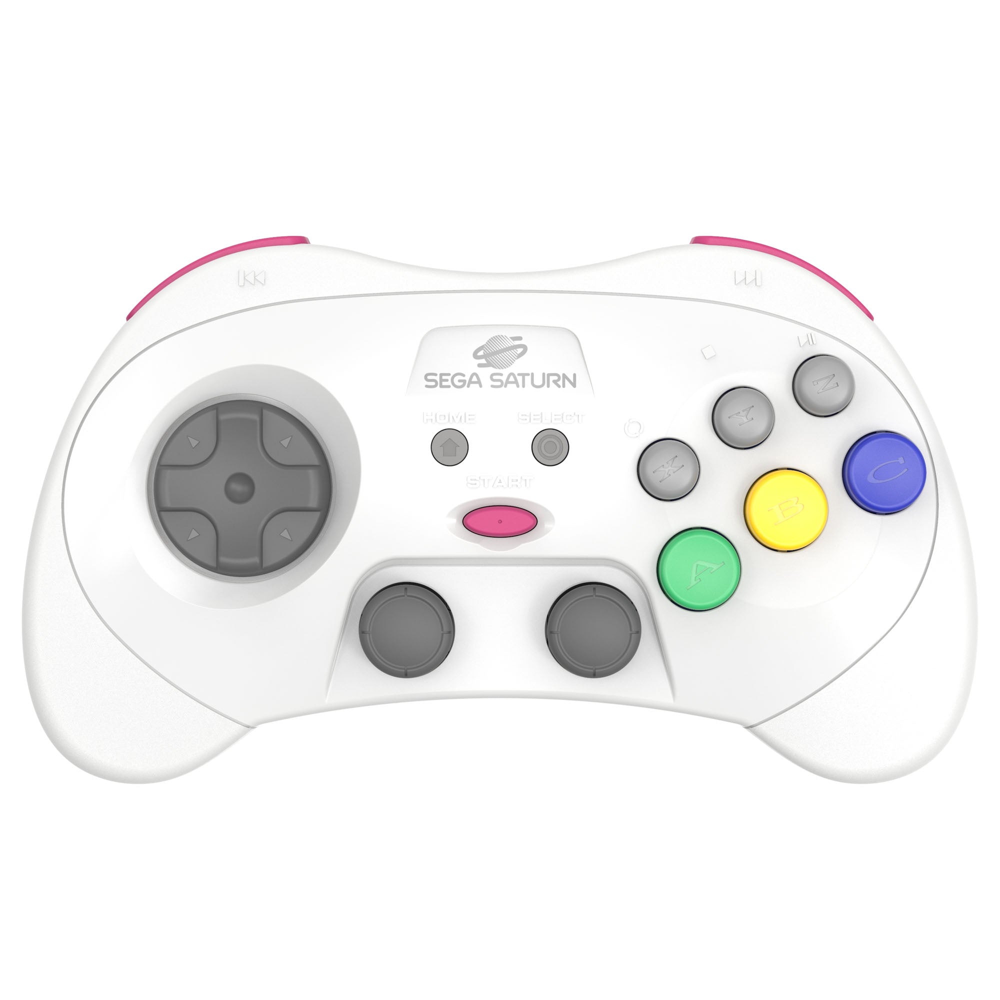 Retro-bit Sega Saturn Pro   Trådløs Controller  Hvid Geekd Dk