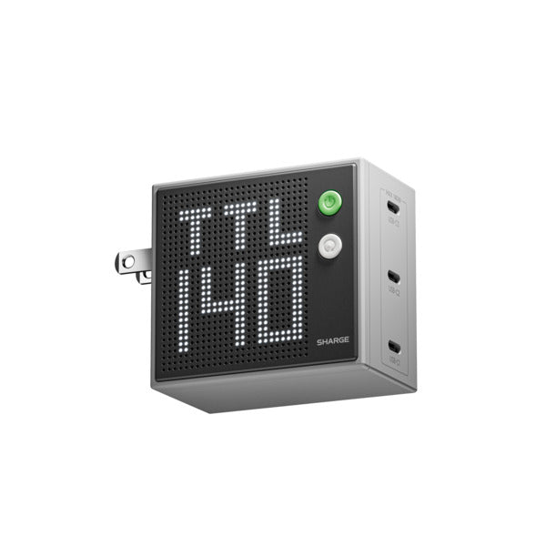 Sharge Pixel 140w Gan-oplader Eu Grå Geekd Dk