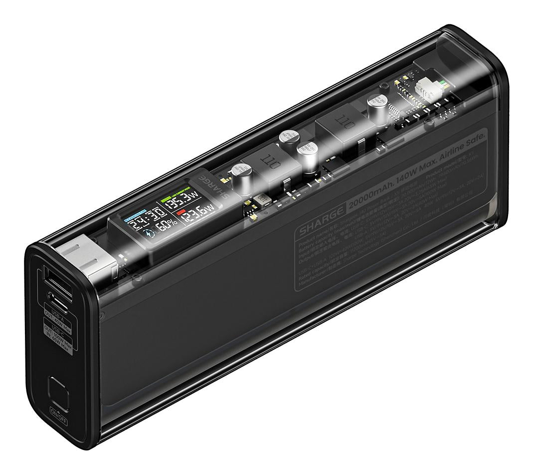 Sharge Shargeek 140 Powerbank 20 000 Mah Sort Geekd Dk