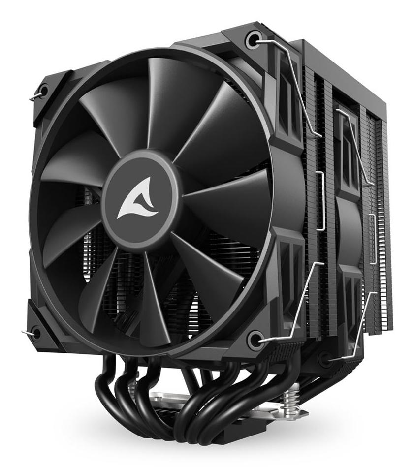 Sharkoon A60 Cpu-luftkøler   Sort  Dual Tower Og      120 Mm Pwm Cpu Køler Geekd Dk