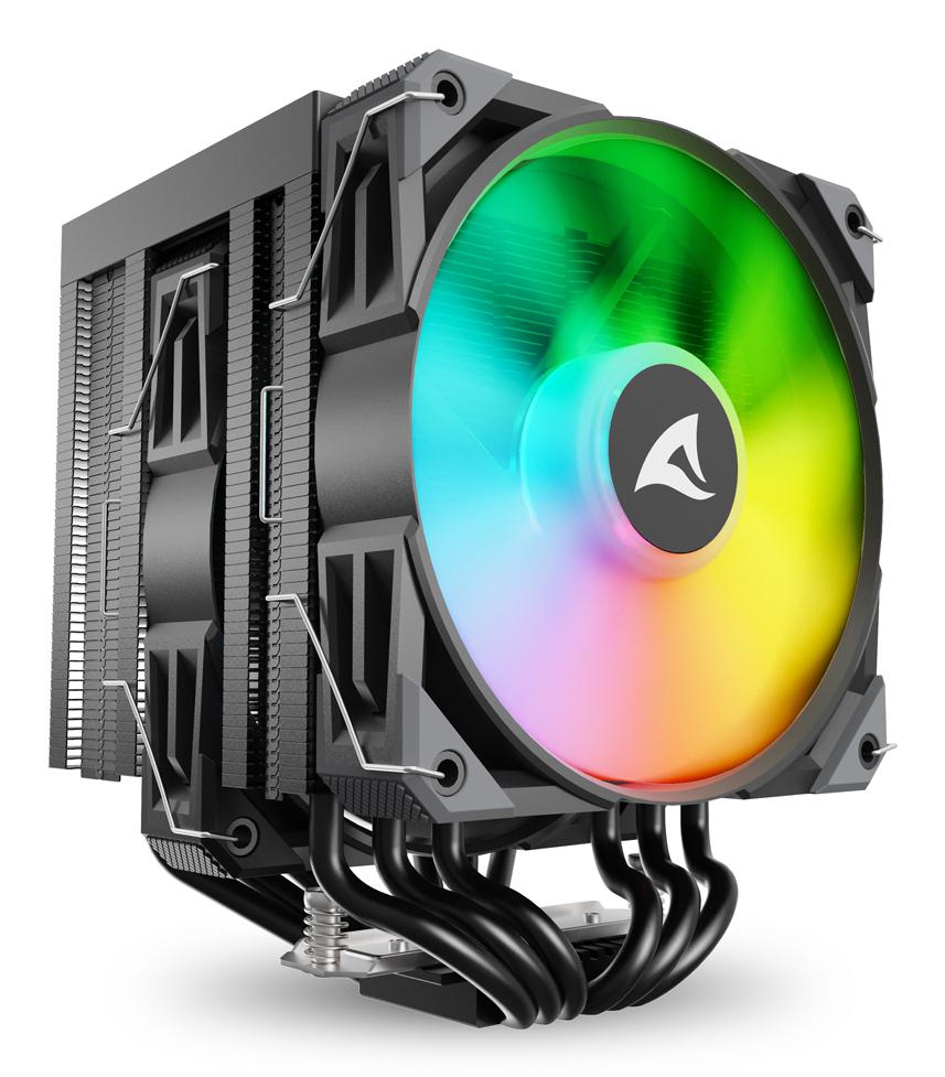 Sharkoon A60 Rgb Cpu-køler   Sort  Dual-tower  159 Mm Cpu Køler Geekd Dk