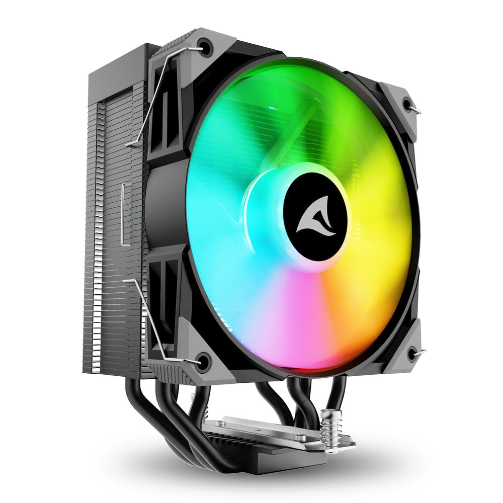 Sharkoon A40 Rgb Cpu-køler   Sort  156 Mm  Pwm Cpu Køler Geekd Dk
