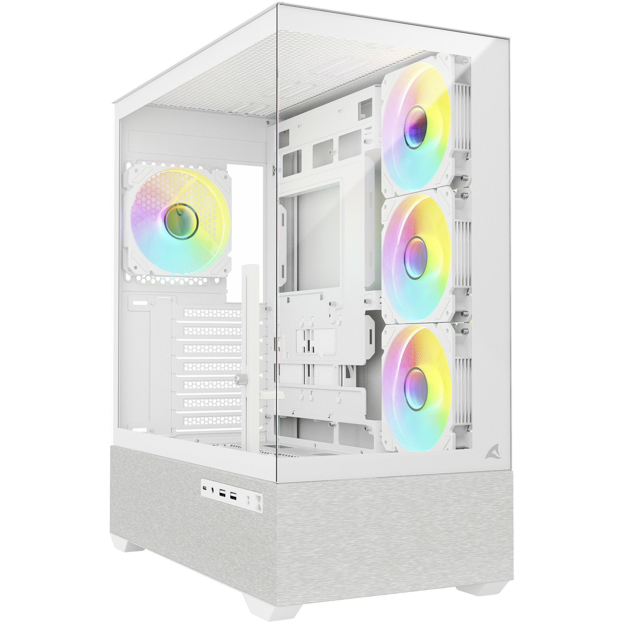 Sharkoon Ak7 Argb Kabinet   Hvid  Atx  Fire Argb-blæsere Geekd Dk