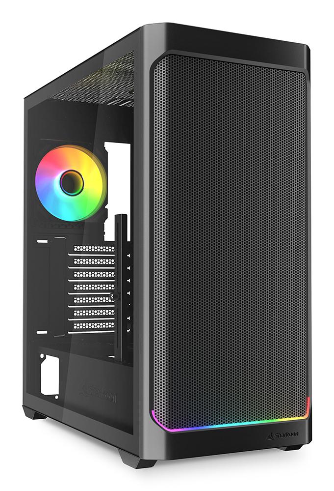 Sharkoon Ak4w Rgb Strip Atx-kabinet   Sort  Usb-  Og Btf Geekd Dk