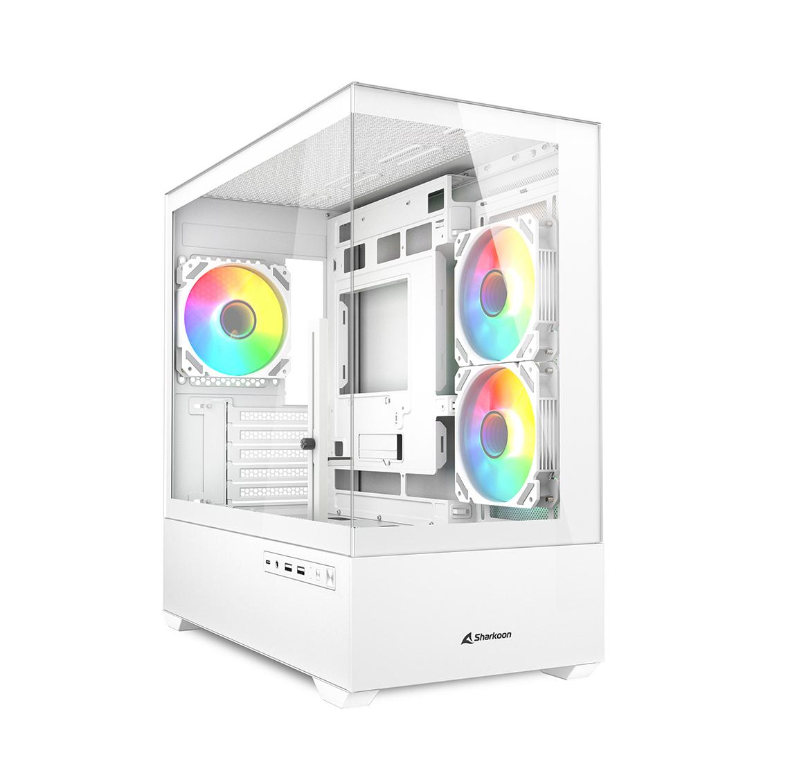 Sharkoon Mk6 Rgb Micro-atx-kabinet   Hvid  Glas Og Btf Geekd Dk