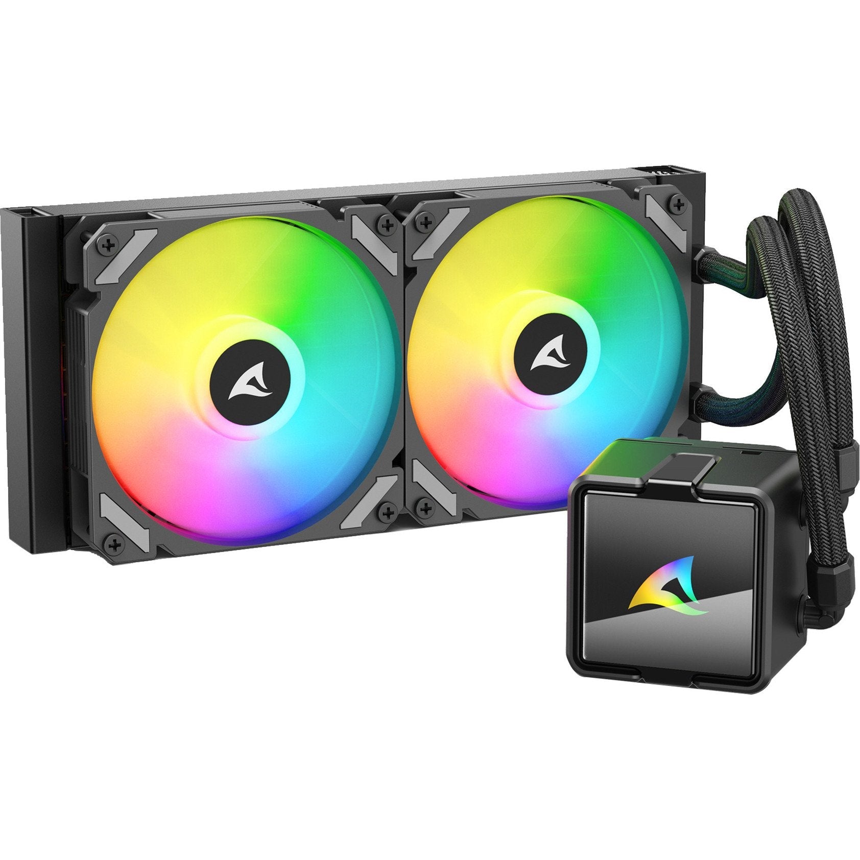Sharkoon S50 Argb Cpu-vandkøler   Sort  240 Mm Aio Vandkøling Geekd Dk