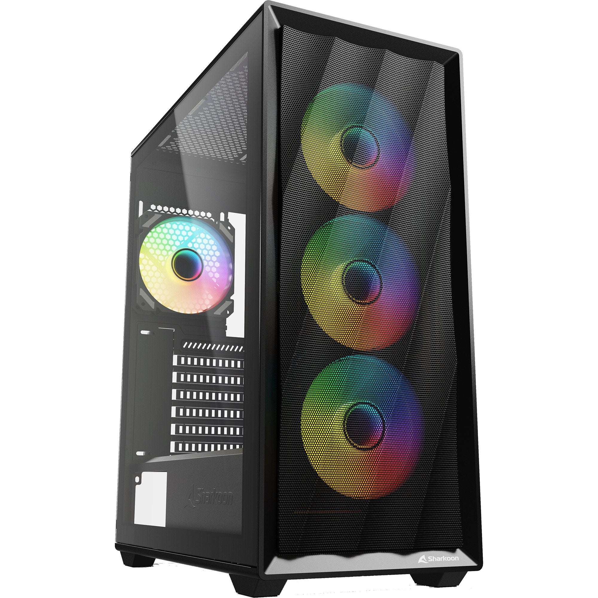 Sharkoon Vk4 Argb Atx-kabinet   Sort       120 Mm Pwm-blæsere Geekd Dk