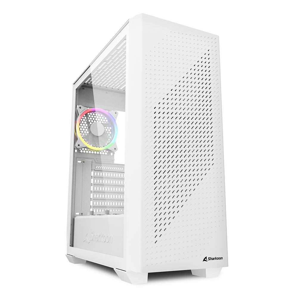 Sharkoon Vs9 Rgb   Tower Case  White  Tempered Glass  Kabinet Geekd Dk