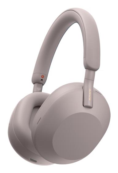 Sony Wh-1000xm5   Trådløse Hovedtelefoner Med Støjreduktion   Lyserød Headset Geekd Dk