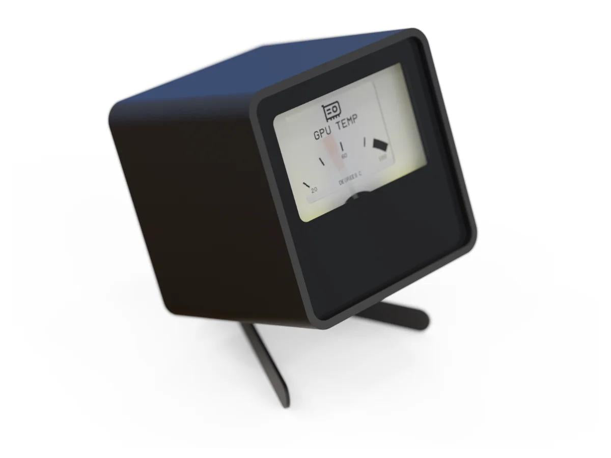 Streacom Vu1 Dial   Ekstra Analog Måler  Sort Kabinet Tilbehør Geekd Dk