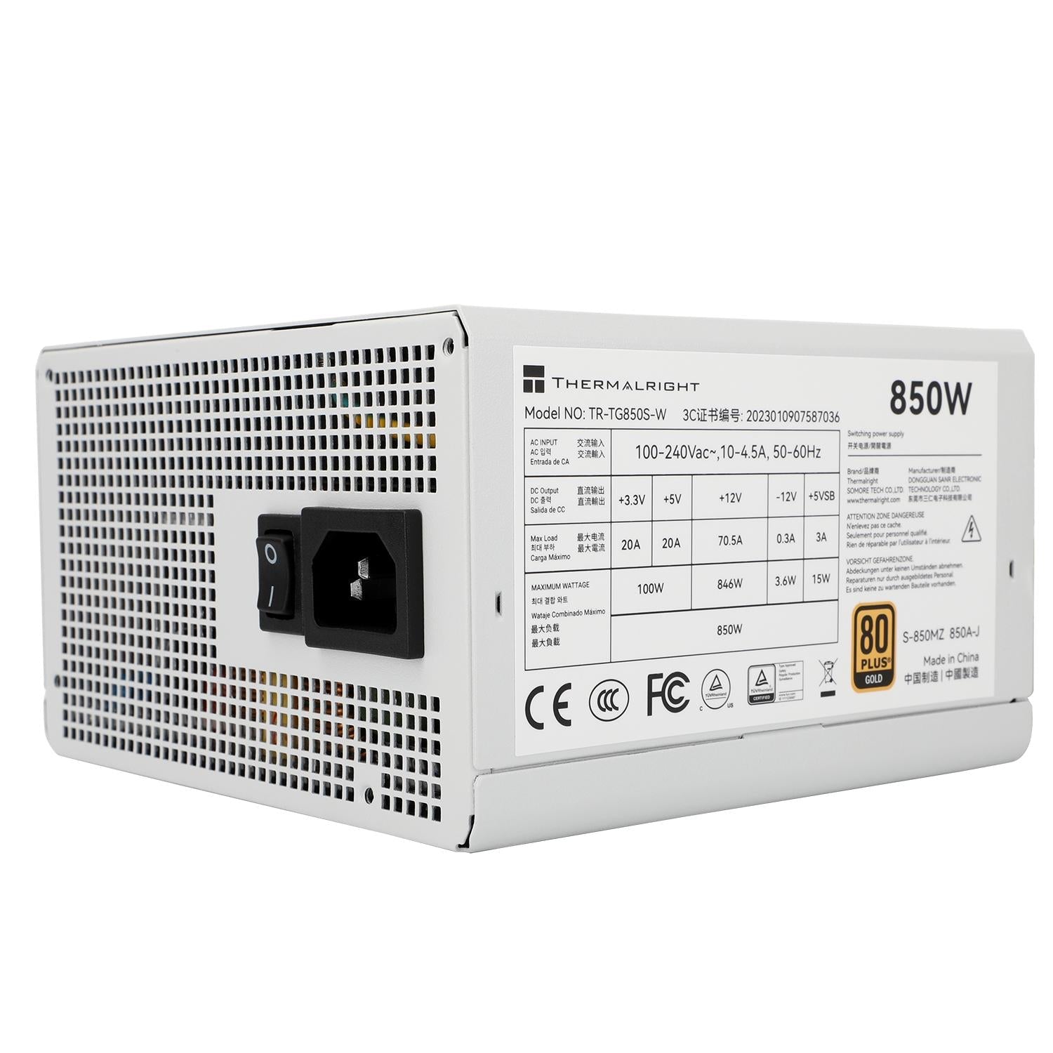 Thermalright Tg-850s-    850   Gold Strømforsyning  Hvid Geekd Dk
