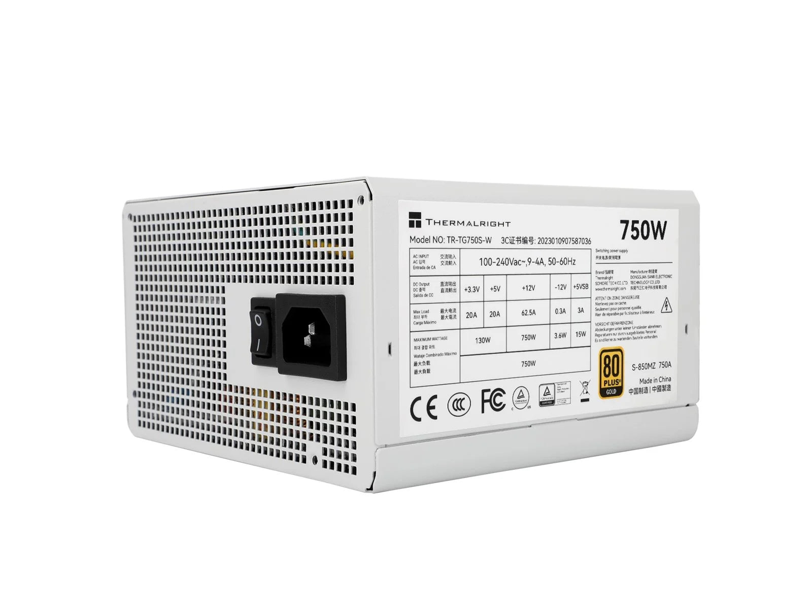Thermalright Tr-tg 750s- Hvid- Psu 80 Gold 750w Non-modular Geekd Dk