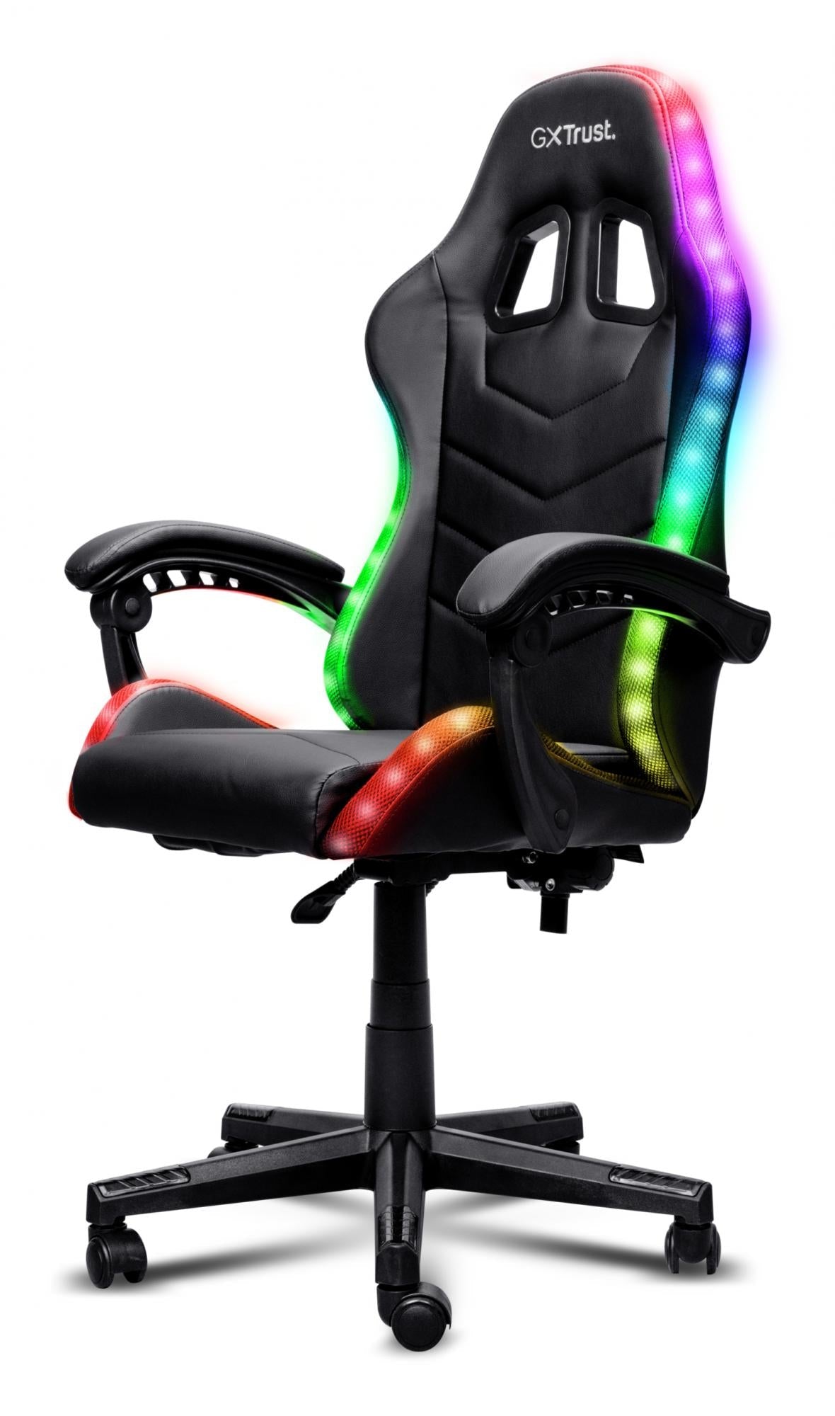Trust Gxt 704 Roniq Rgb Gamingstol   Sort Geekd Dk