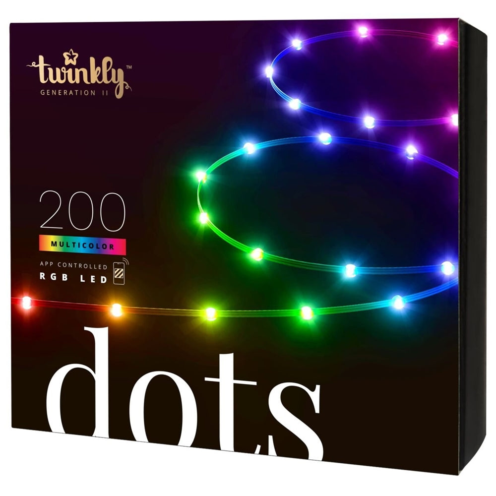 Twinkly Dots 200l Rgb Led Strip Med Sort Ledning 10 Meter Led Lys Geekd Dk