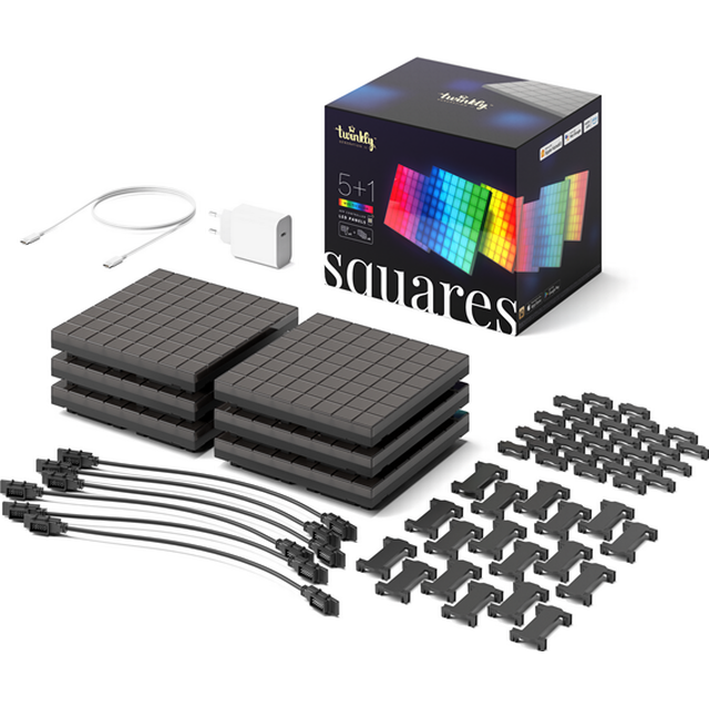 Twinkly Squares Gaming Panel Start Sæt Led Lys Geekd Dk