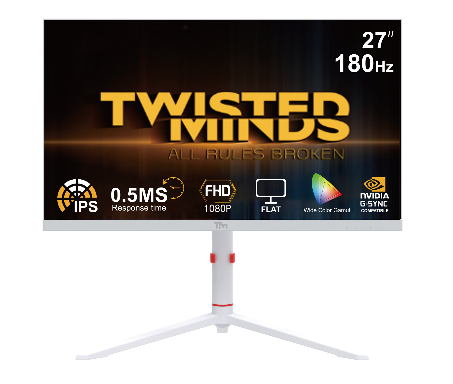 Twisted Minds Artic Pro Series 27 Quot Fhd 180hz White Skærm Geekd Dk