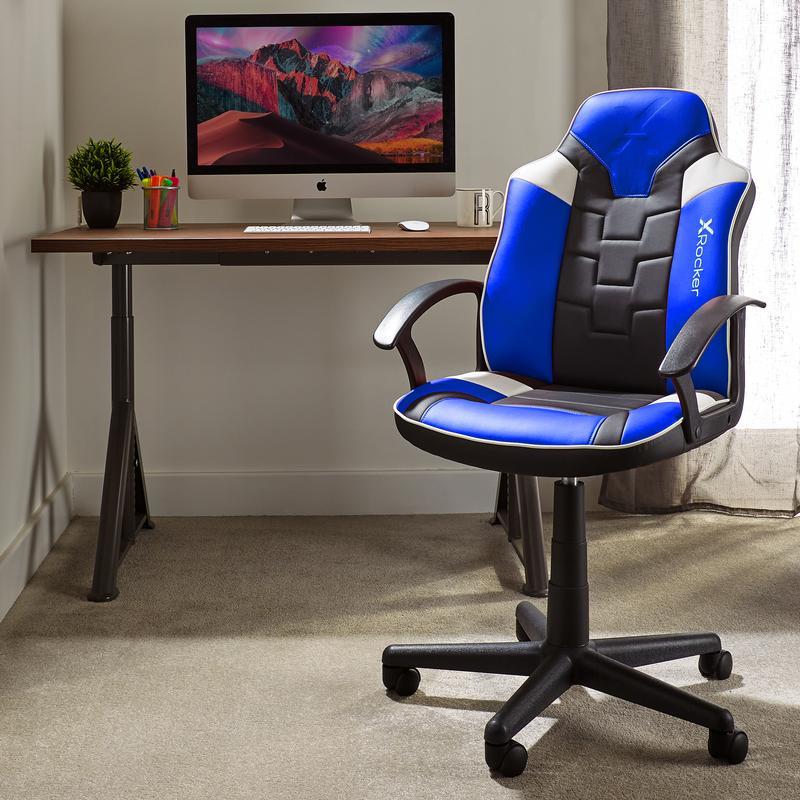 -rocker Saturn Junior Esports Gamingstol   Sort Blå Geekd Dk
